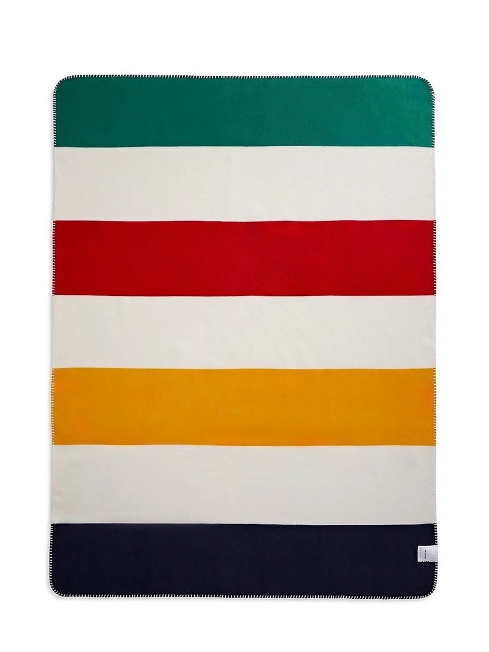 Hudson Bay Multi-Color Striped Fleece Throw Blanket 70" X 50" Large 🆕
